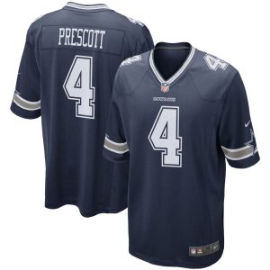 NFL Men's Dallas Cowboys Dak Prescott Nike Navy Game Team Jersey