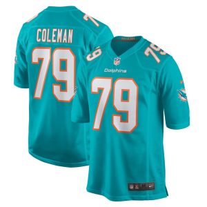 NFL Men's Miami Dolphins Larnel Coleman Nike Aqua Game Jersey