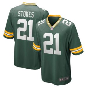 NFL Men's Green Bay Packers Eric Stokes Nike Green Player Game Jersey