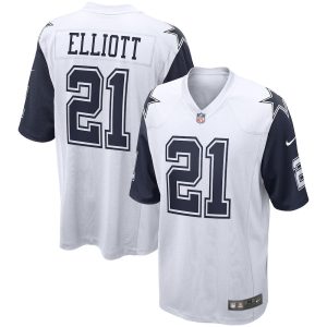 NFL Men's Dallas Cowboys Ezekiel Elliott Nike White Alternate Game Jersey