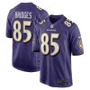 NFL Men's Baltimore Ravens Shemar Bridges Nike Purple Player Game Jersey