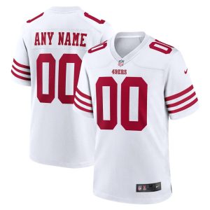 NFL Men's San Francisco 49ers Nike White Game Custom Player Jersey