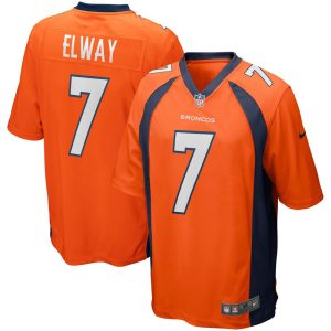 NFL Men's Denver Broncos John Elway Nike Orange Game Retired Player Jersey