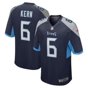 NFL Men's Tennessee Titans Brett Kern Nike Navy Game Jersey