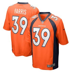 NFL Men's Denver Broncos Rojesterman Farris Nike Orange Game Jersey
