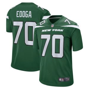 NFL Men's New York Jets Chuma Edoga Nike Gotham Green Game Player Jersey