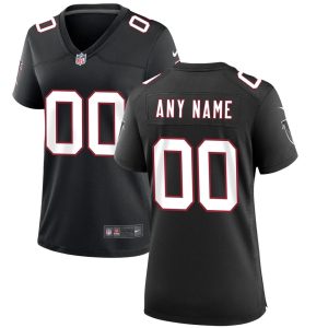 NFL Women's Atlanta Falcons Nike Black Throwback Custom Game Jersey