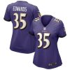 NFL Women's Baltimore Ravens Gus Edwards Nike Purple Game Jersey