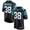 NFL Men's Carolina Panthers Myles Hartsfield Nike Black Game Jersey