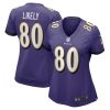 NFL Women's Baltimore Ravens Isaiah Likely Nike Purple Player Game Jersey