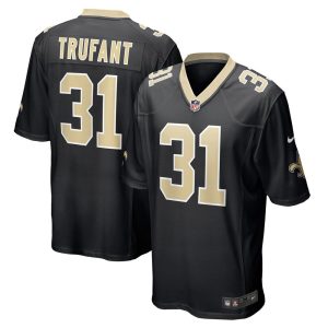 NFL Men's New Orleans Saints Desmond Trufant Nike Black Game Player Jersey