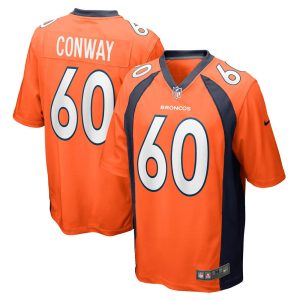 NFL Men's Denver Broncos Cody Conway Nike Orange Game Jersey