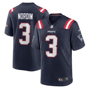 NFL Men's New England Patriots Quinn Nordin Nike Navy Game Jersey