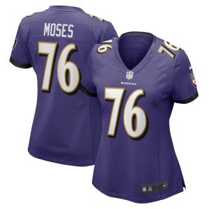 NFL Women's Baltimore Ravens Morgan Moses Nike Purple Game Jersey