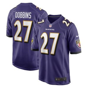 NFL Men's Baltimore Ravens J.K. Dobbins Nike Purple Game Team Jersey