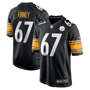 NFL Men's Pittsburgh Steelers B.J. Finney Nike Black Game Jersey