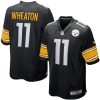 NFL Mens Pittsburgh Steelers Markus Wheaton Nike Black Game Jersey