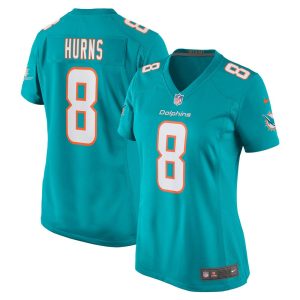NFL Women's Miami Dolphins Allen Hurns Nike Aqua Game Player Jersey