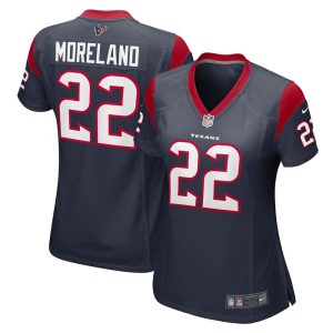 NFL Women's Houston Texans Jimmy Moreland Nike Navy Game Jersey