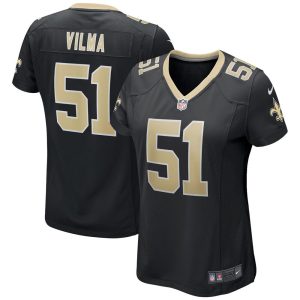 NFL Women's New Orleans Saints Jonathan Vilma Nike Black Game Retired Player Jersey