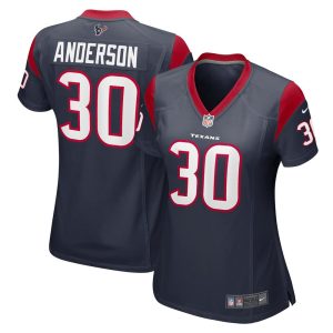 NFL Women's Houston Texans Darius Anderson Nike Navy Game Jersey