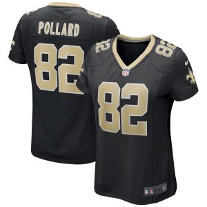 NFL Women's New Orleans Saints Bob Pollard Nike Black Game Retired Player Jersey