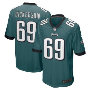 NFL Men's Philadelphia Eagles Landon Dickerson Nike Midnight Green Game Player Jersey