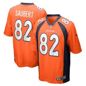 NFL Men's Denver Broncos Eric Saubert Nike Orange Game Jersey