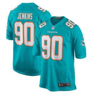 NFL Men's Miami Dolphins John Jenkins Nike Aqua Game Jersey