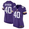NFL Women's Minnesota Vikings Zach Davidson Nike Purple Game Jersey