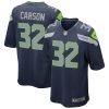NFL Men's Seattle Seahawks Chris Carson Nike Navy Game Player Jersey