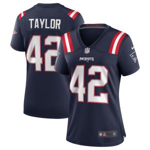 NFL Women's New England Patriots J.J. Taylor Nike Navy Team Game Jersey