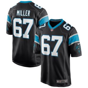 NFL Men's Carolina Panthers John Miller Nike Black Game Jersey