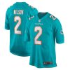 NFL Men's Miami Dolphins Albert Wilson Nike Aqua Game Player Jersey