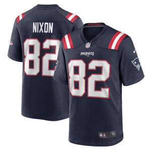 NFL Men's New England Patriots Tre Nixon Nike Navy Player Game Jersey