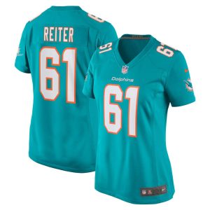 NFL Women's Miami Dolphins Austin Reiter Nike Aqua Game Jersey