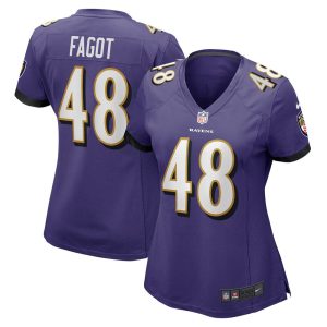 NFL Women's Baltimore Ravens Diego Fagot Nike Purple Player Game Jersey