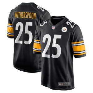 NFL Men's Pittsburgh Steelers Ahkello Witherspoon Nike Black Game Jersey