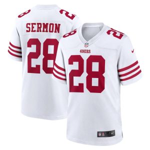 NFL Men's San Francisco 49ers Trey Sermon Nike White Player Game Jersey