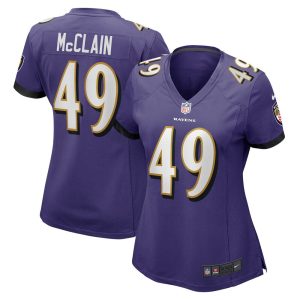 NFL Women's Baltimore Ravens Zakoby McClain Nike Purple Player Game Jersey