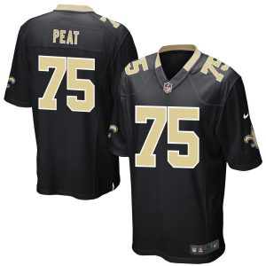 NFL Men's New Orleans Saints Andrus Peat Nike Black Game Player Jersey