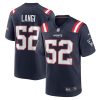 NFL Men's New England Patriots Harvey Langi Nike Navy Game Player Jersey