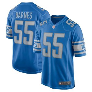 NFL Men's Detroit Lions Derrick Barnes Nike Blue Game Player Jersey