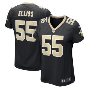 NFL Women's New Orleans Saints Kaden Elliss Nike Black Game Jersey