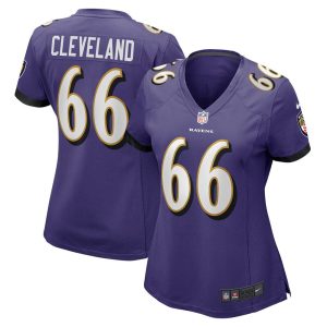 NFL Women's Baltimore Ravens Ben Cleveland Nike Purple Game Jersey