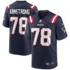 NFL Men's New England Patriots Bruce Armstrong Nike Navy Game Retired Player Jersey