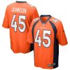 NFL Men's Denver Broncos Alexander Johnson Nike Orange Game Jersey