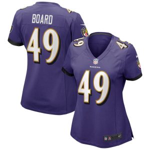 NFL Women's Baltimore Ravens Chris Board Nike Purple Game Jersey