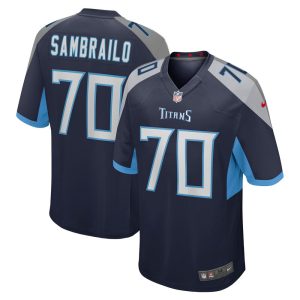 NFL Men's Tennessee Titans Ty Sambrailo Nike Navy Game Jersey