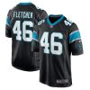 NFL Men's Carolina Panthers Thomas Fletcher Nike Black Game Jersey